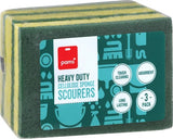 Pams Heavy Duty Cellulose Sponge Scourers - 3 Pack