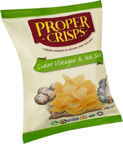 Cider Vinegar & Sea Salt Potato Crisps Proper 18 x 37g