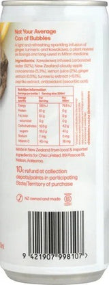 Chia Sisters Immunity Ginger & Turmeric Sparkling Drink 250ml