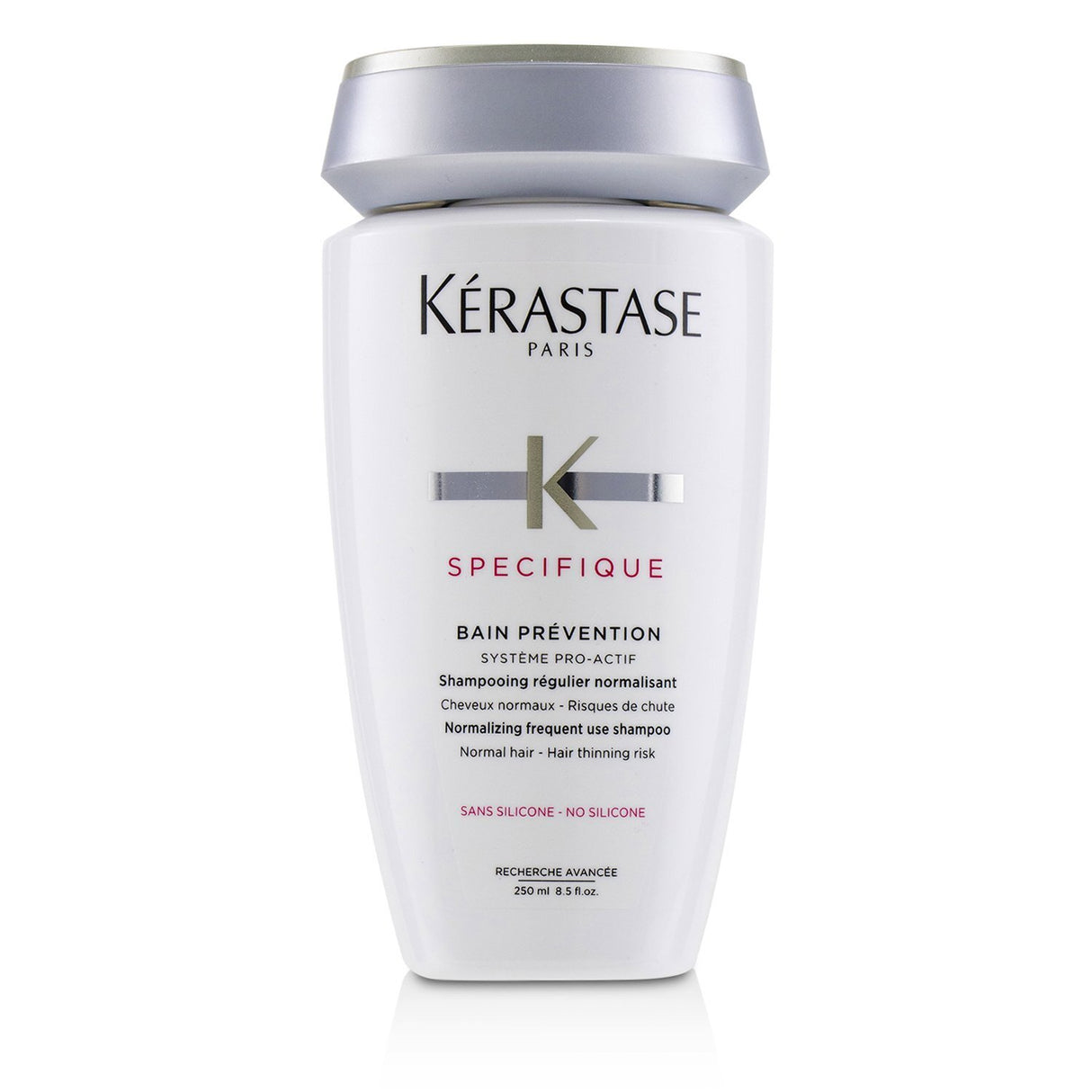 Kerastase Specifique Bain Prevention shampoo for normal hair, combats thinning, cleanses gently, and promotes scalp health.