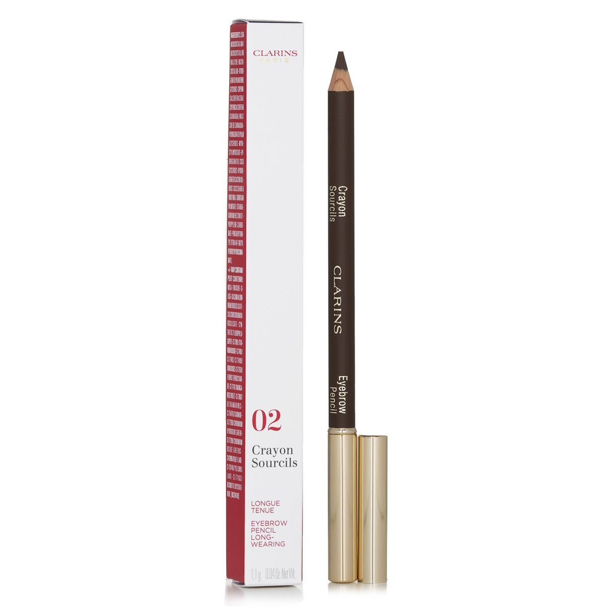 Clarins Eyebrow Pencil #02 Light Brown, 1.3g - Defines and shapes brows effortlessly for a natural, attractive look.