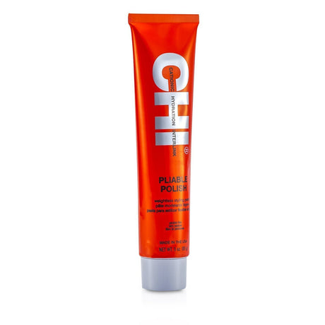 CHI Pliable Polish Weightless Styling Paste in 85g jar, offering flexible, moldable styling without heaviness for versatile hair looks.