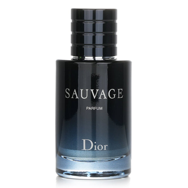 Christian Dior Sauvage Parfum Spray in a 60ml bottle, featuring bold notes of spicy Sichuan pepper and fresh bergamot.