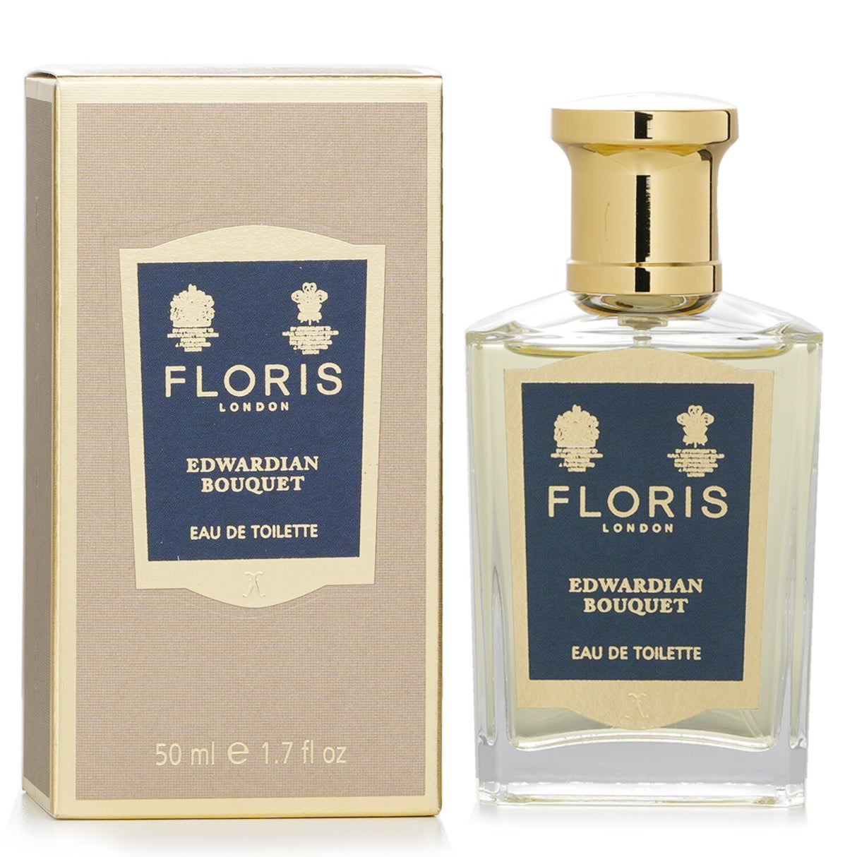 Floris Edwardian Bouquet Eau De Toilette Spray (50ml) embodies elegance with floral notes of rose, jasmine, and a citrusy freshness.