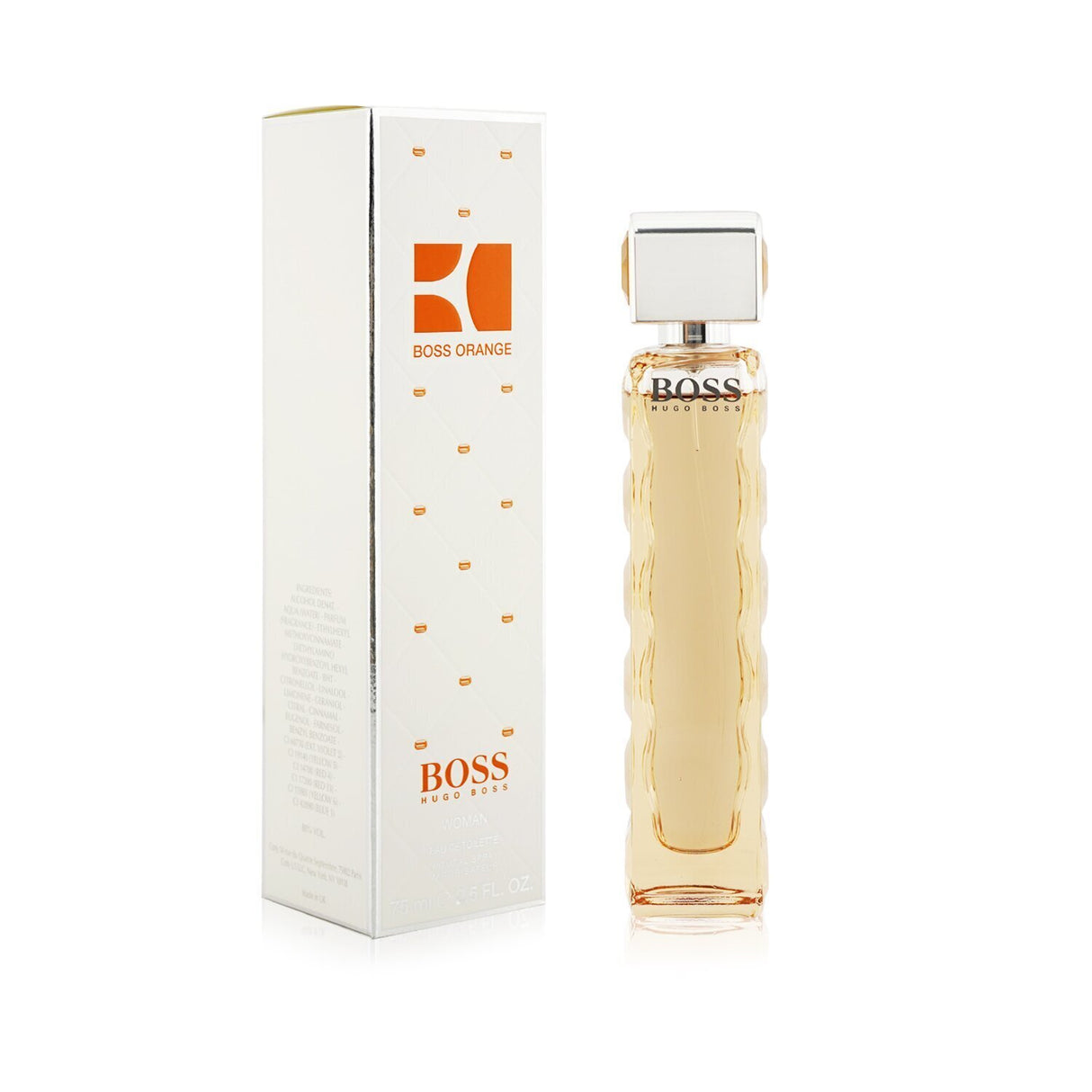 Hugo Boss - Boss Orange Eau De Toilette Spray 75ml, featuring vibrant apple, cinnamon, and warm vanilla notes for chic elegance.