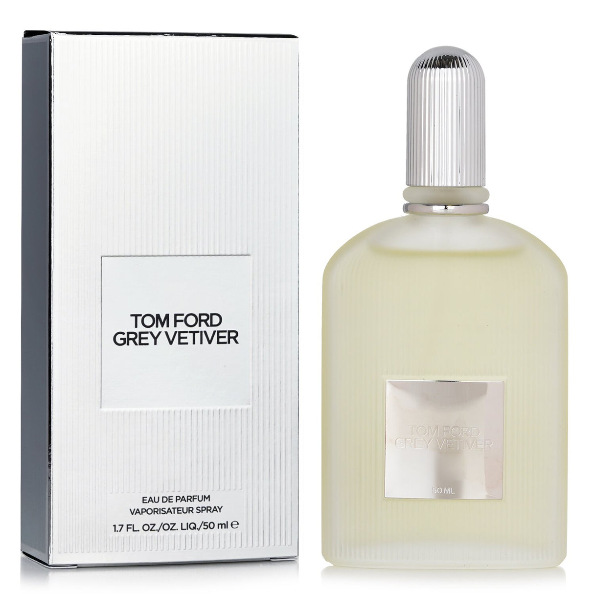 Tom Ford Grey Vetiver Eau De Parfum 50ml, a sophisticated spicy-woody fragrance for the modern man, perfect for any occasion.