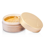 Jane Iredale Amazing Base Loose Mineral Powder SPF 20 in Amber, providing flawless coverage and sun protection for all skin types.