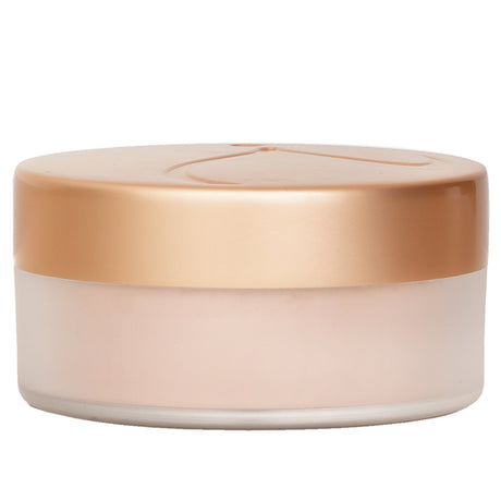 Loose mineral powder foundation in Light Beige with SPF 20, providing coverage and sun protection for a flawless look.