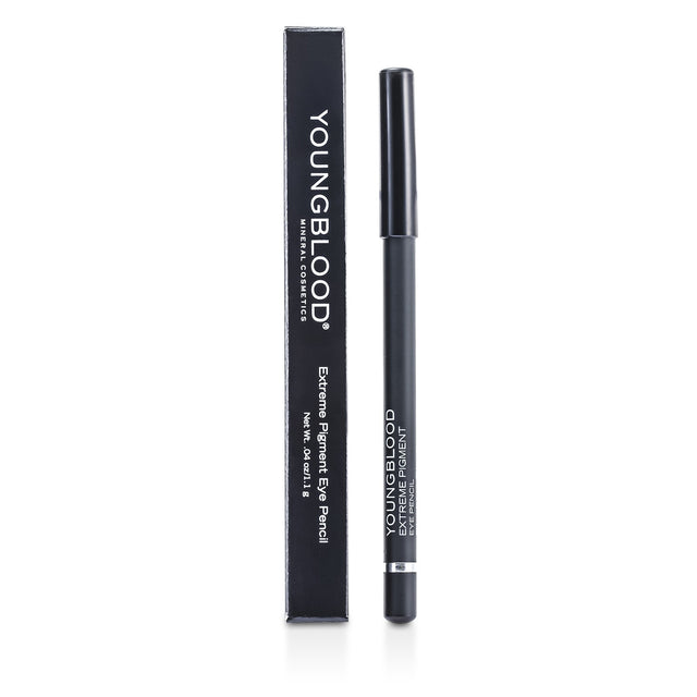 Youngblood Extreme Pigment Eye Pencil in Blackest Black, 1.1g, offers rich, long-lasting color for precise or smoky eye looks.