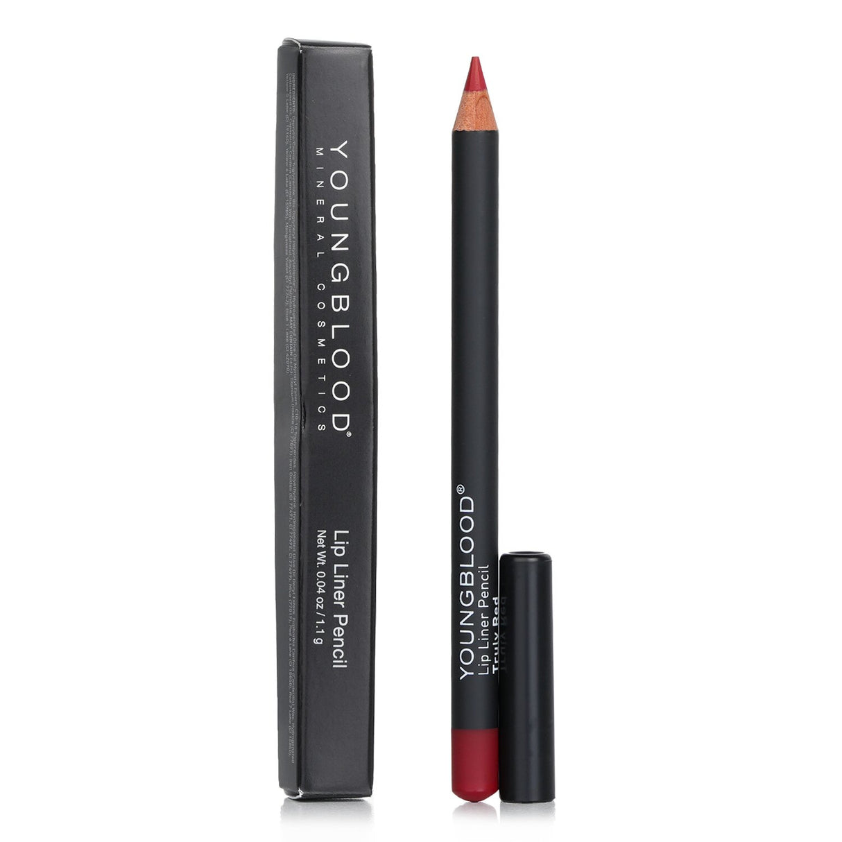 Youngblood Truly Red Lip Liner Pencil, 1.1g, features a silky smooth texture for precise lip definition and bold, long-lasting color.