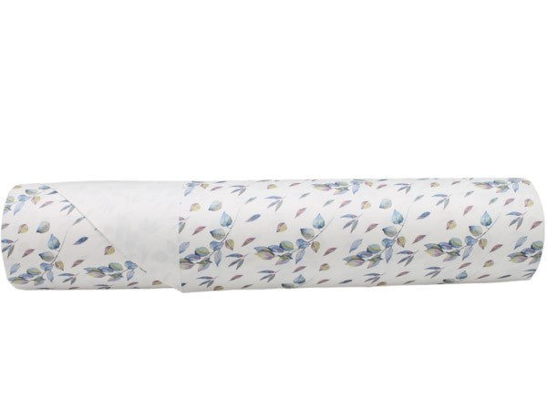 Kraft Roll Two Sided Colour One Side White/One Side Watercolour Leaf Print