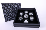 LPG Dice RPG Set Draco Dark Light Blue/Silver