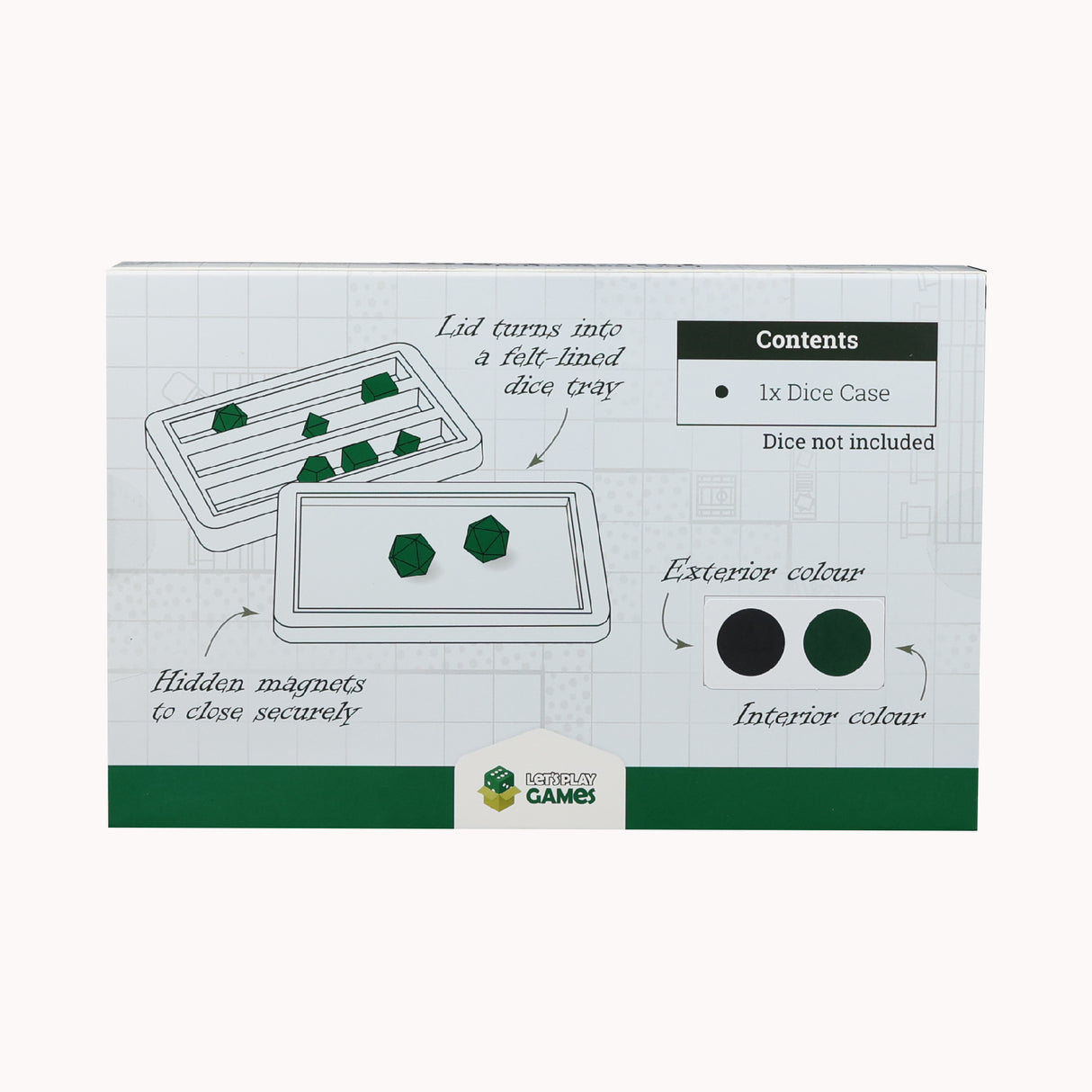 LPG Essentials Dice Case Slate / Lich green