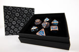 LPG Dice RPG Set Draco Dark Blue/Brass