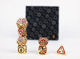 LPG Dice RPG Set Concentric Black/Red/Gold