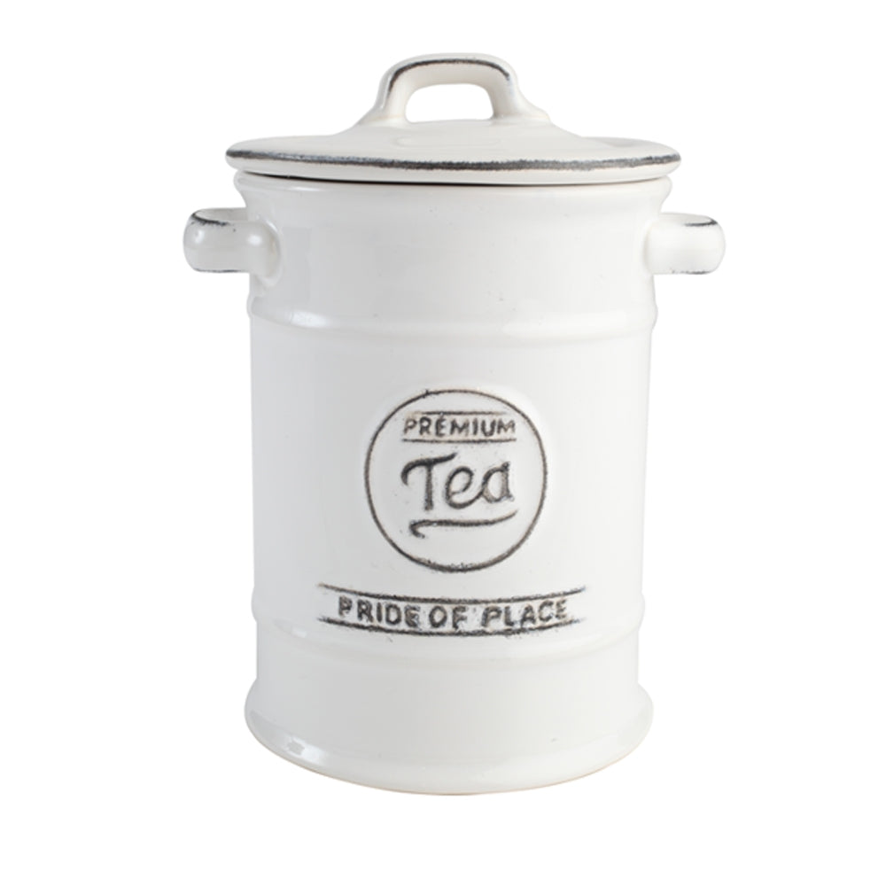 Tea Canister / Jar -  Pride of Place White - T&G