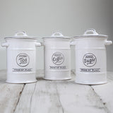 Tea Canister / Jar -  Pride of Place White - T&G