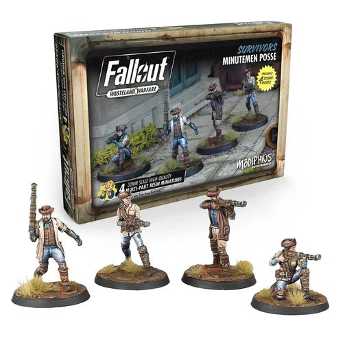Fallout Wasteland Warfare - Survivors MinuteMen Posse - Miniature Figure