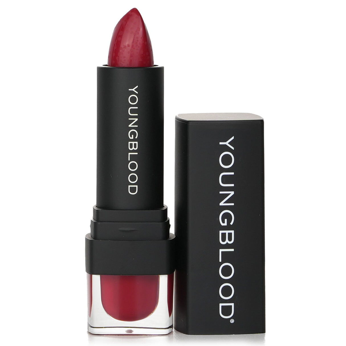 Vibrant Kranberry lipstick from Youngblood, 4g, offers long-lasting color and hydration for comfortable, non-sticky wear.