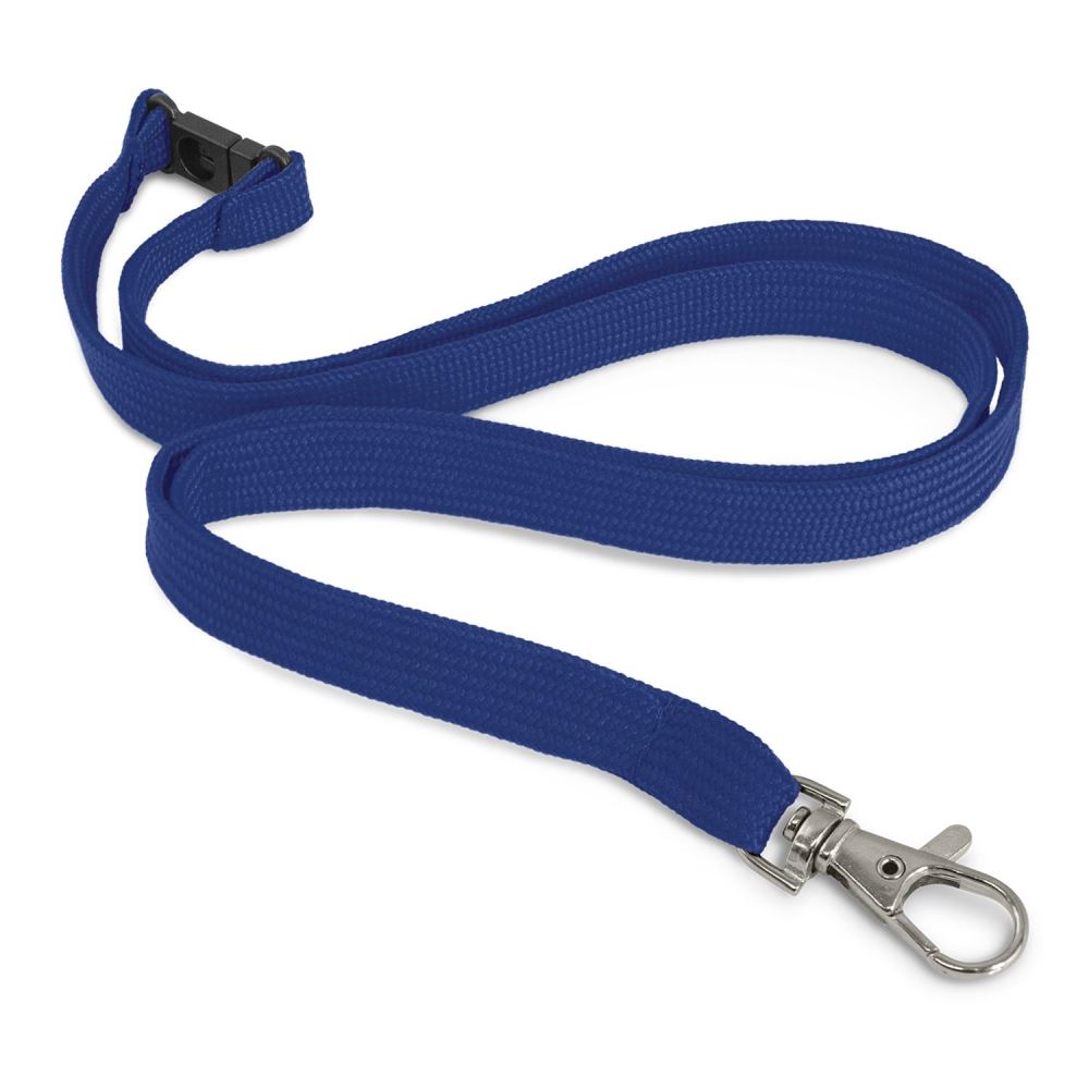 Lanyard with Metal Clip - 100 units  - Blue