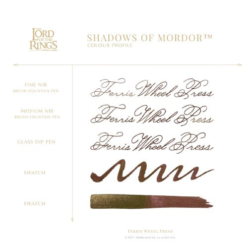 Ferris Wheel Press Fountain Pen Ink WB Lord of the Rings Shadows of Mordor 28ml