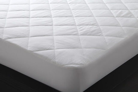 Cotton mattress protector for super king beds, featuring soft 300-thread count cover and deep fitted design for ultimate comfort.