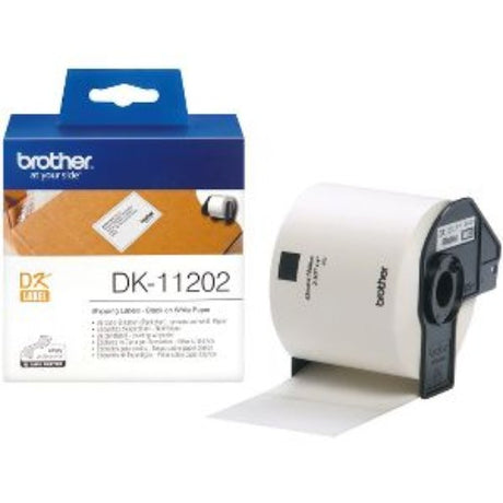 Brother P-Touch DK Shipping Labels, white, 62mm x 100mm, 300 labels per roll for clear and professional package labeling.