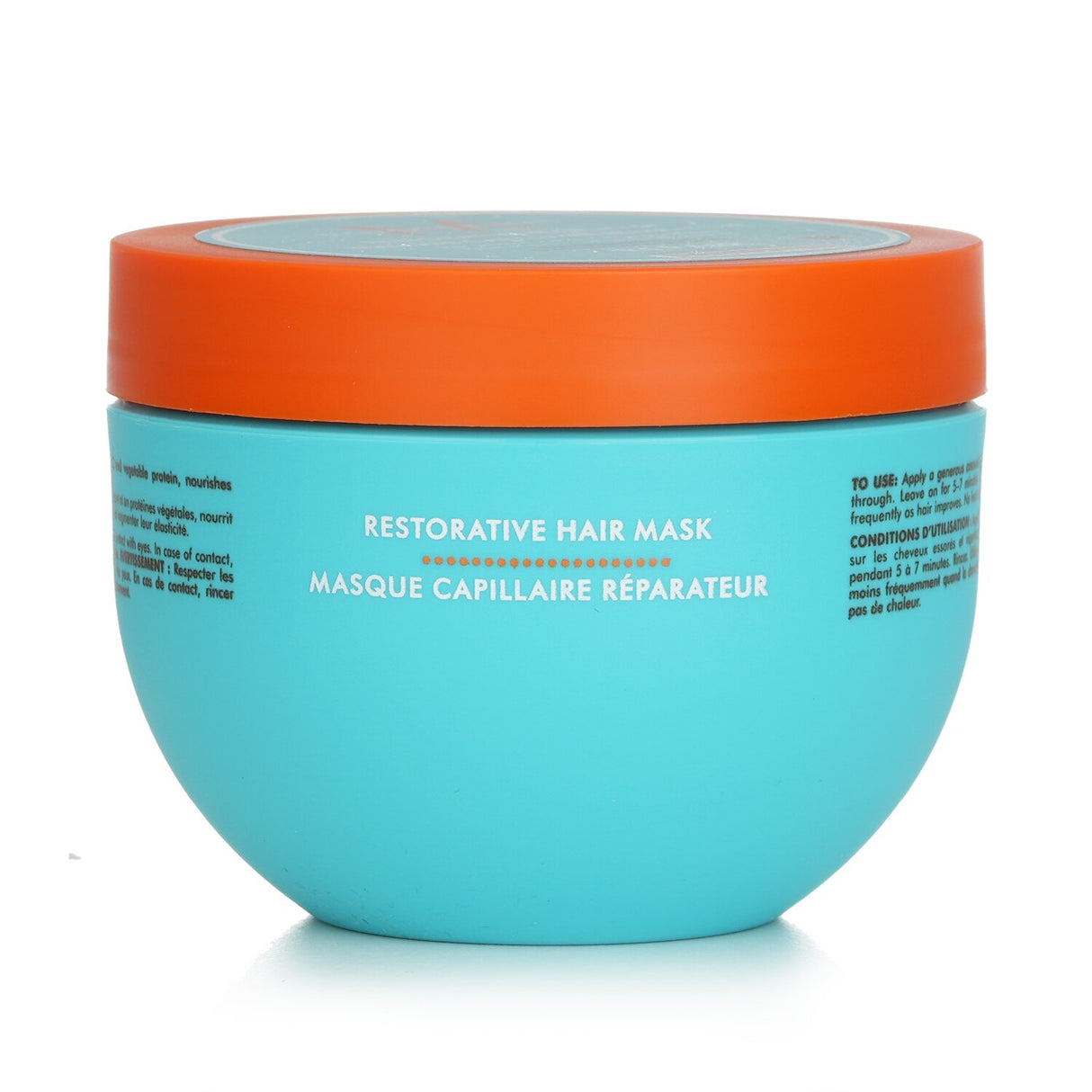 Moroccanoil Restorative Hair Mask in a 250ml tub, enriched with Argan oil for rejuvenating weak and damaged hair.