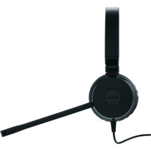 Jabra EVOLVE 30 II UC Mono Headset featuring noise-cancelling mic, plug-and-play setup, and intuitive controls for clear communication.