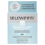 Dr. LeWinn's overnight balm in a 50mL jar, designed for sensitive skin to provide intensive hydration and repair.