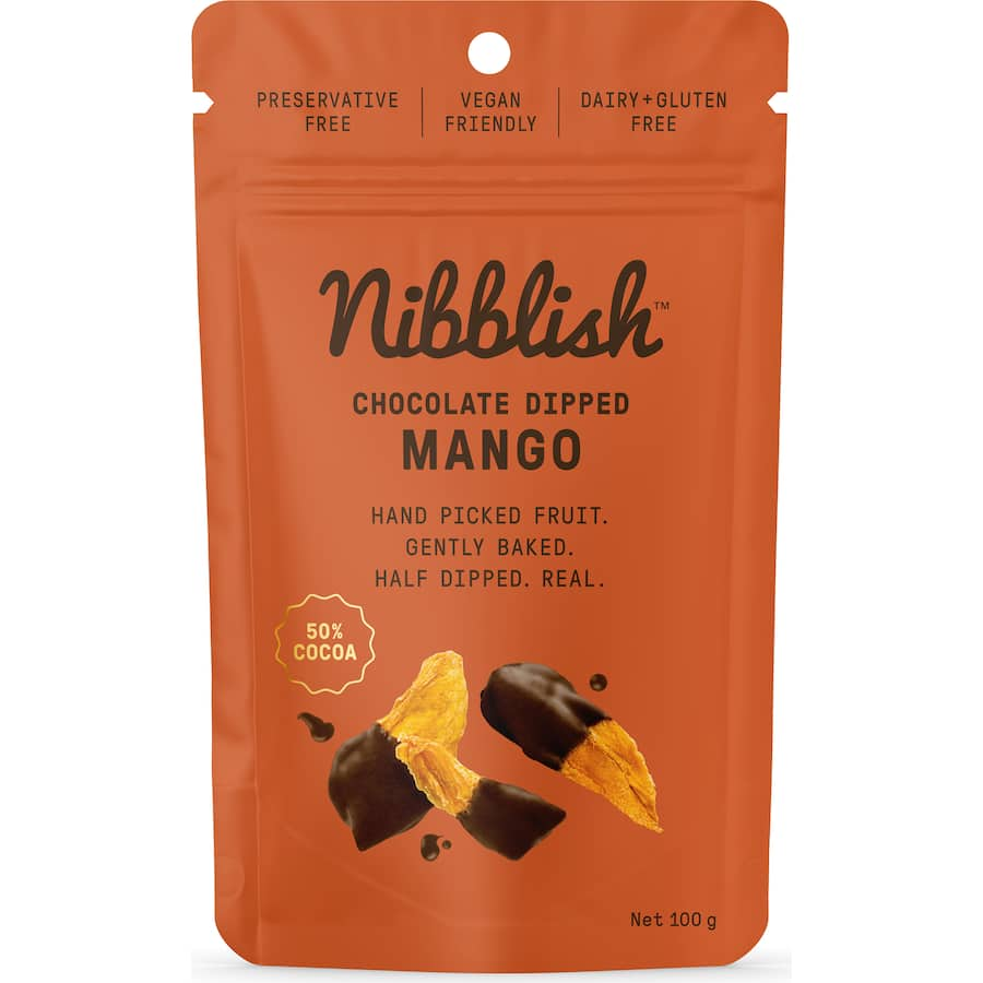 Nibblish Snack Bites Chocolate Dipped Mango