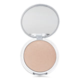 Silky pressed powder highlighter by TheBalm offering a radiant glow, suitable for cheeks, eyelids, and all skin tones.