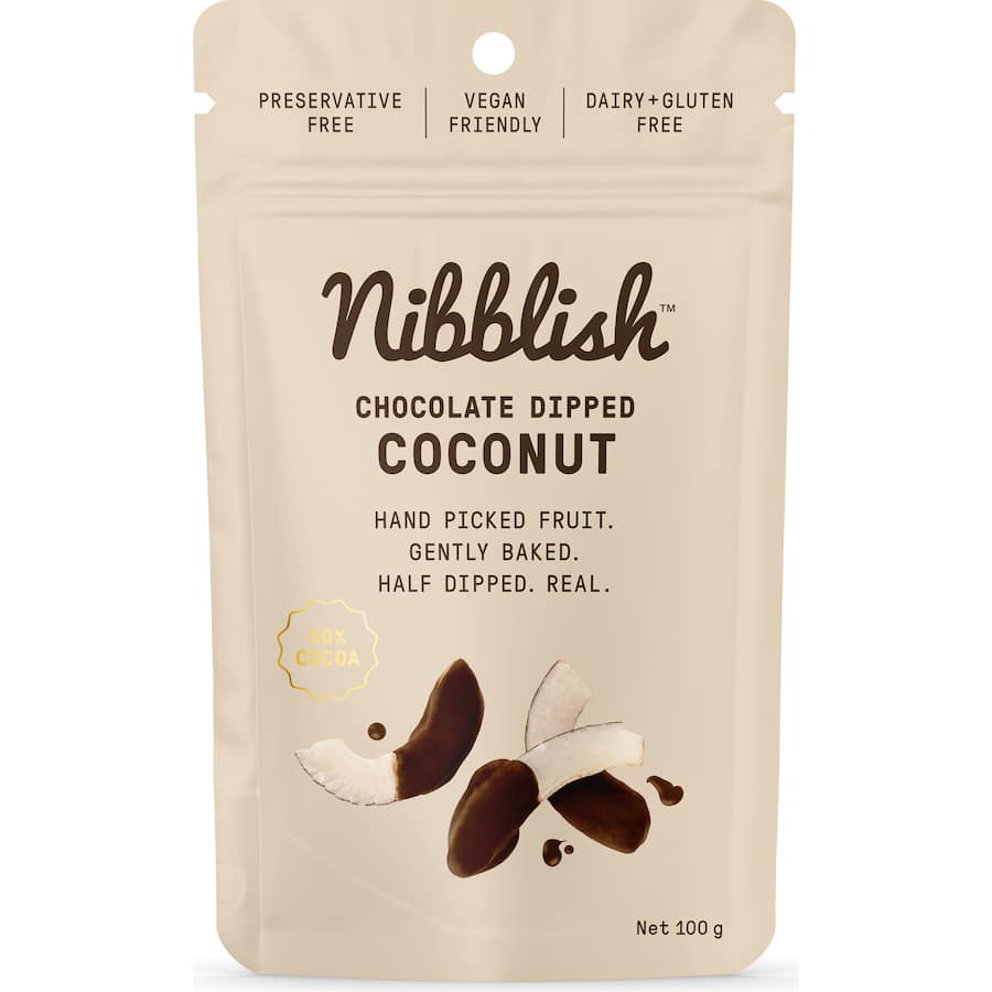 Nibblish Snack Bites Chocolate Dipped Coconut