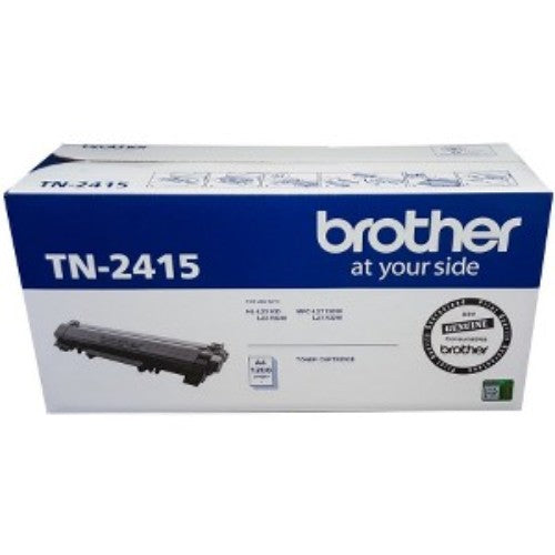 Brother TN2415 black toner cartridge, standard yield, prints up to 1,200 pages; ideal for efficient home or office use.