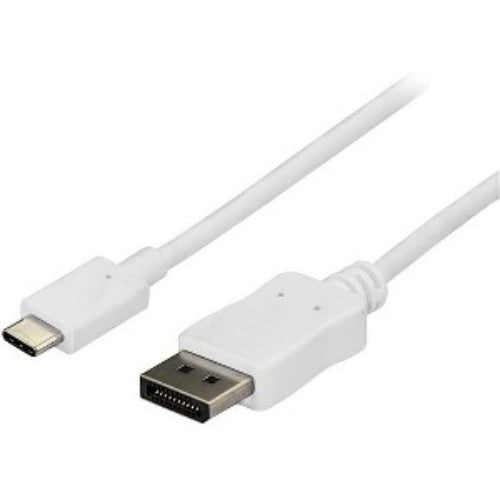 3 ft USB-C to DisplayPort cable delivering 4K 60Hz video, ideal for connecting devices to monitors or projectors.