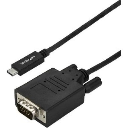 USB C to VGA cable, 2m, connects USB-C devices to VGA displays for high-quality video up to 1920x1200 resolution.