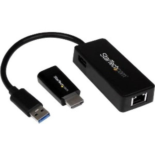 StarTech.com Notebook Accessory Kit for HP Chromebook 14, featuring HDMI to VGA and USB 3.0 to Ethernet adapters for enhanced connectivity.