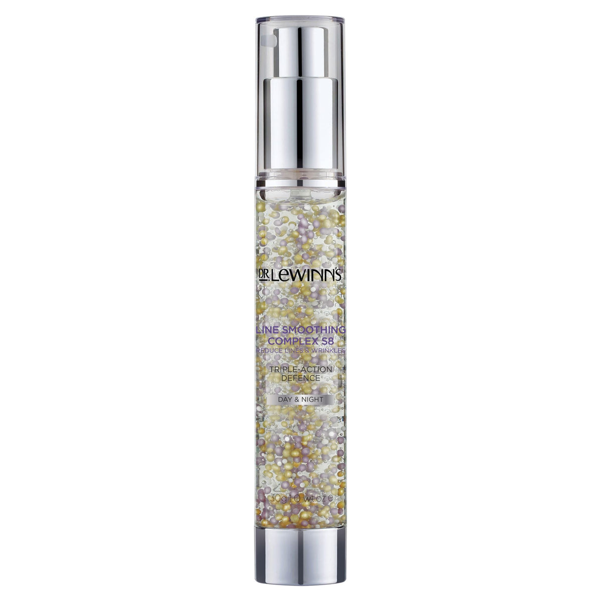 Anti-aging serum with Snap-8 peptide, caviar extract, and antioxidants to reduce fine lines and boost skin hydration.