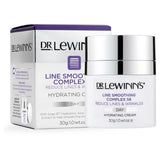 Dr. LeWinn's Day Cream in an airless pump for anti-aging, featuring peptides, hyaluronic acid, and green caviar extract for hydration.