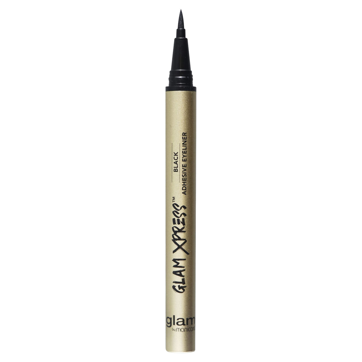 Glam Xpress® Adhesive Eyeliner & Lash Kit featuring 2 mink effect lashes and hypoallergenic adhesive for easy application.