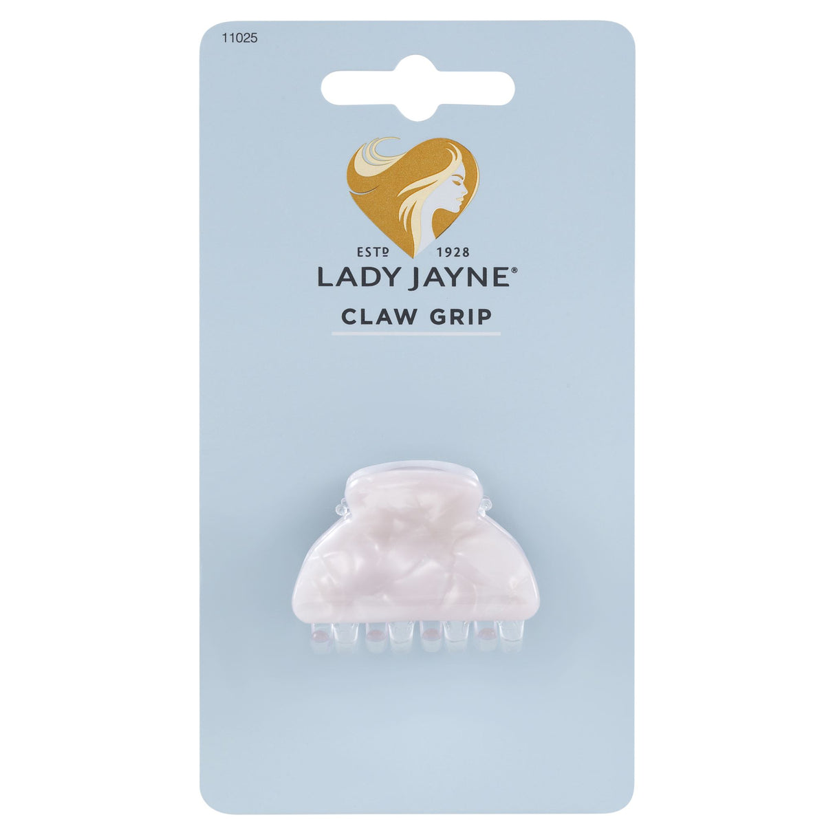 Lady Jayne Acrylic Claw Grip in Beige Shell, Black Shell, and White Shell, perfect for stylish, secure hair styling.