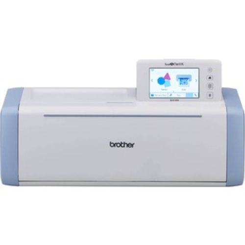 Brother ScanNCut SDX1000 in blue and white, an electronic cutting system with built-in scanner and auto-blade sensor for precise cuts.