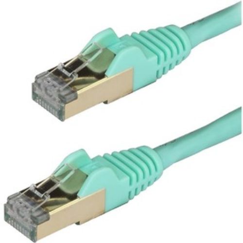 StarTech.com Cat.6a Patch Network Cable - Gold Plated Connector - Aqua