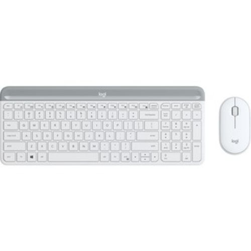 Logitech MK470 Slim Wireless Combo features an ultra-slim keyboard and mouse, ideal for Windows workspaces with minimalist design.