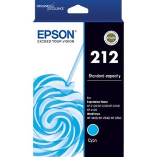 Epson 212 Ink Cartridge - Cyan - Inkjet - Standard Yield - 1 Pack