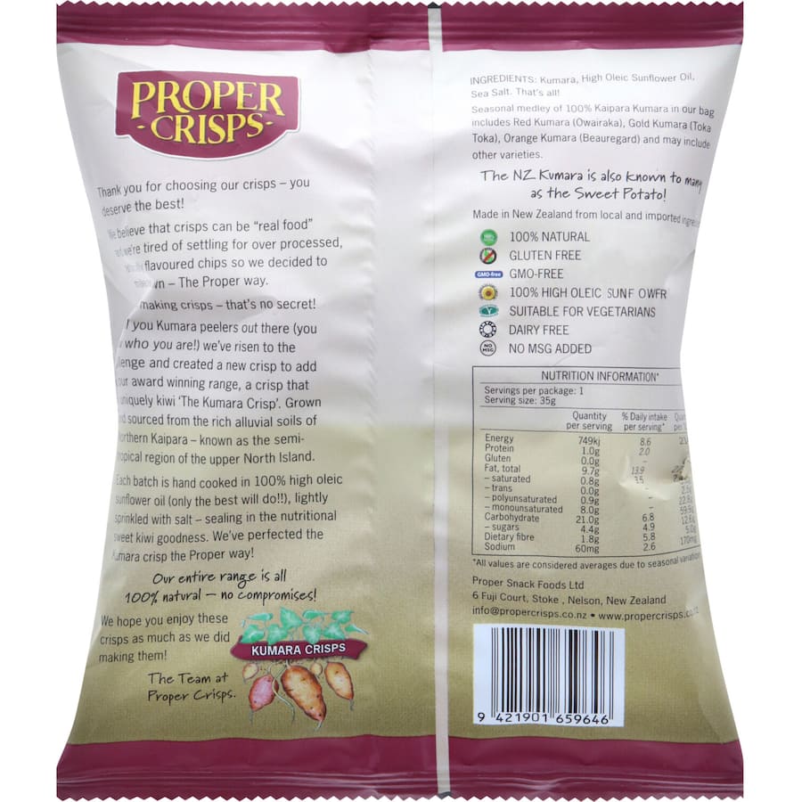 Proper Crisps Kumara Chips