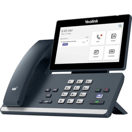 Yealink MS Teams MP58 IP phone with 7-inch touch screen, Teams button, and dual USB ports for seamless communication.