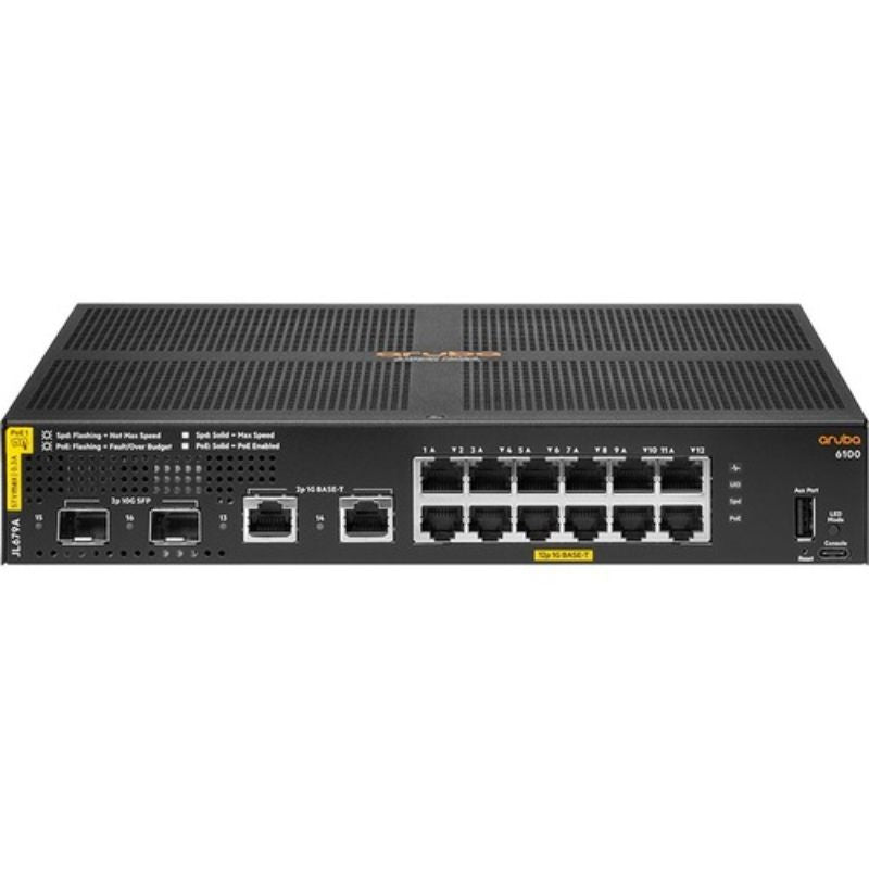 Aruba 6100 12G CL4 2SFP+ 139W Swch