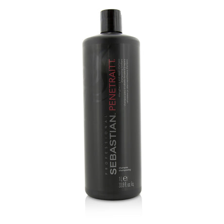 Sebastian Penetraitt Strengthening Shampoo 1000ml, designed to repair and strengthen damaged hair for vibrant, healthy locks.