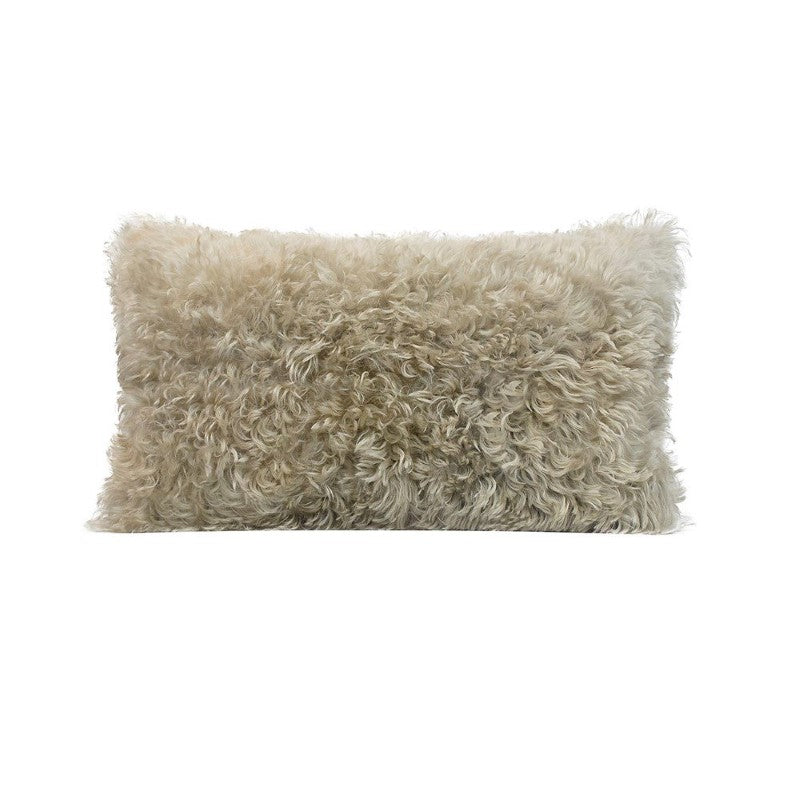 CUSHION - ICELANDIC SHEEPSKIN Beige (30 x 50cm)